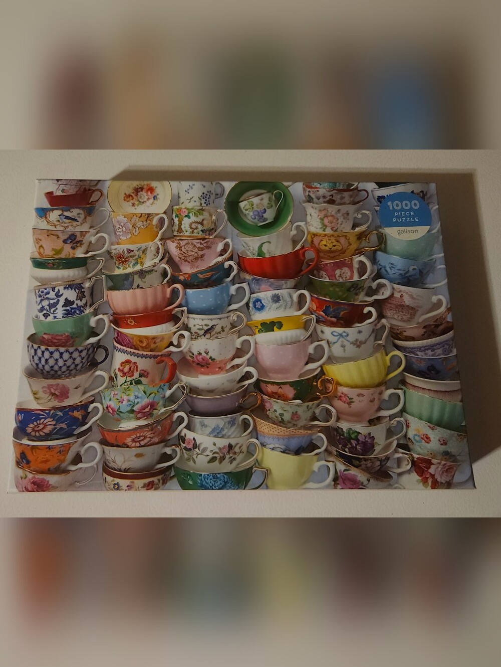 Galison Vintage Floral Teacup Stack Puzzle - 1000 Piece